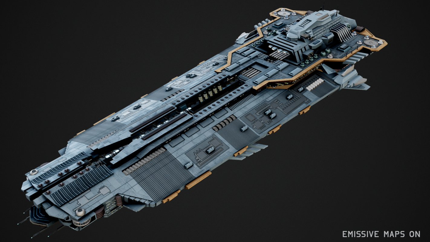modelo 3d Vehículo espacial de la nave nodriza de ciencia ficción ...
