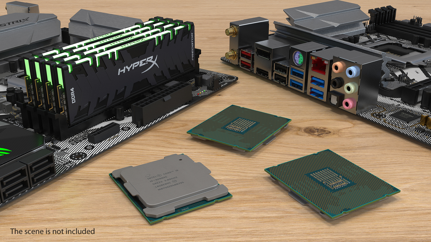 Computer components 3D model - TurboSquid 1442824