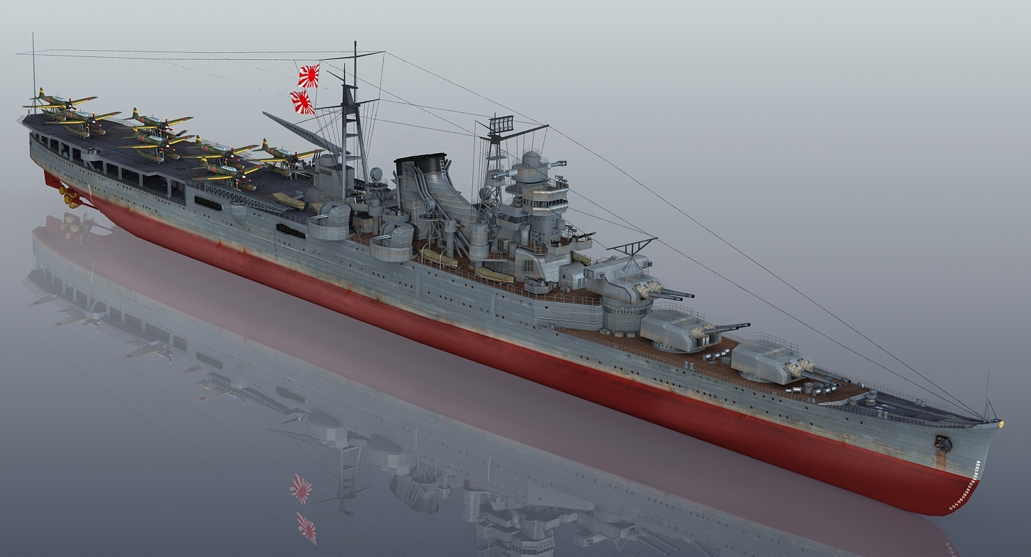 Japanese cruiser mogami 3D model - TurboSquid 1442447