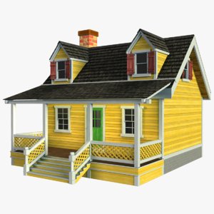wooden house 3D model