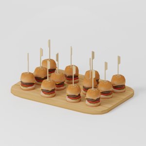 3D mini burger