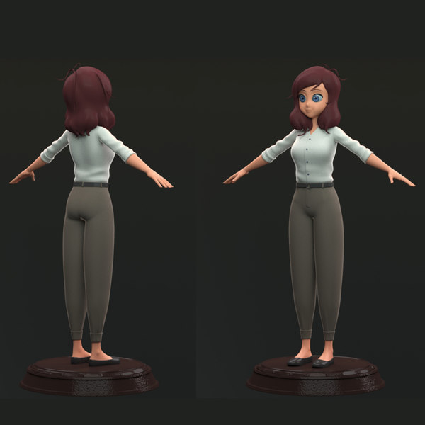 3d Anime Female Turbosquid