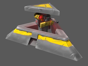 turret single gun 3D