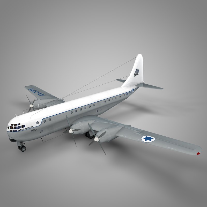 Boeing 377 Stratocruiser Israel 3d Turbosquid 1442581