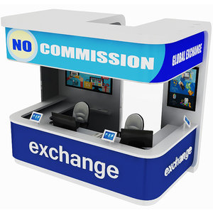 airport exchange stand 3D model
