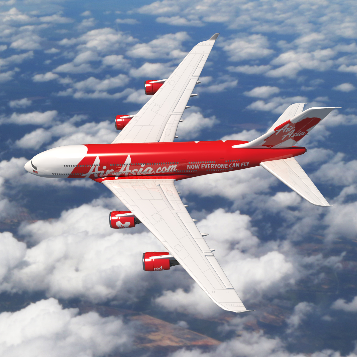 Airbus a380 airasia aircraft airplane 3D - TurboSquid 1442621