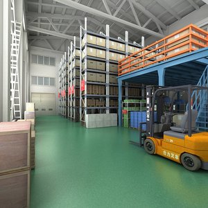 warehouse scene 3D model