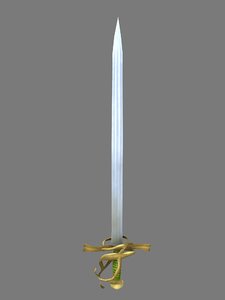 rapier sword weapon 3D model