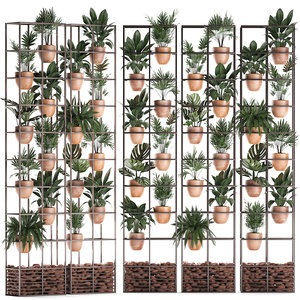 plants vertical gardening 3D model