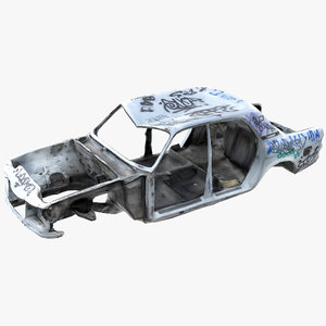 3D wrecked car 2 model