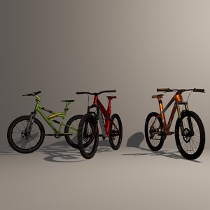 pack mountain bikes 3D model