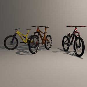 3D model pack mountain bikes 2