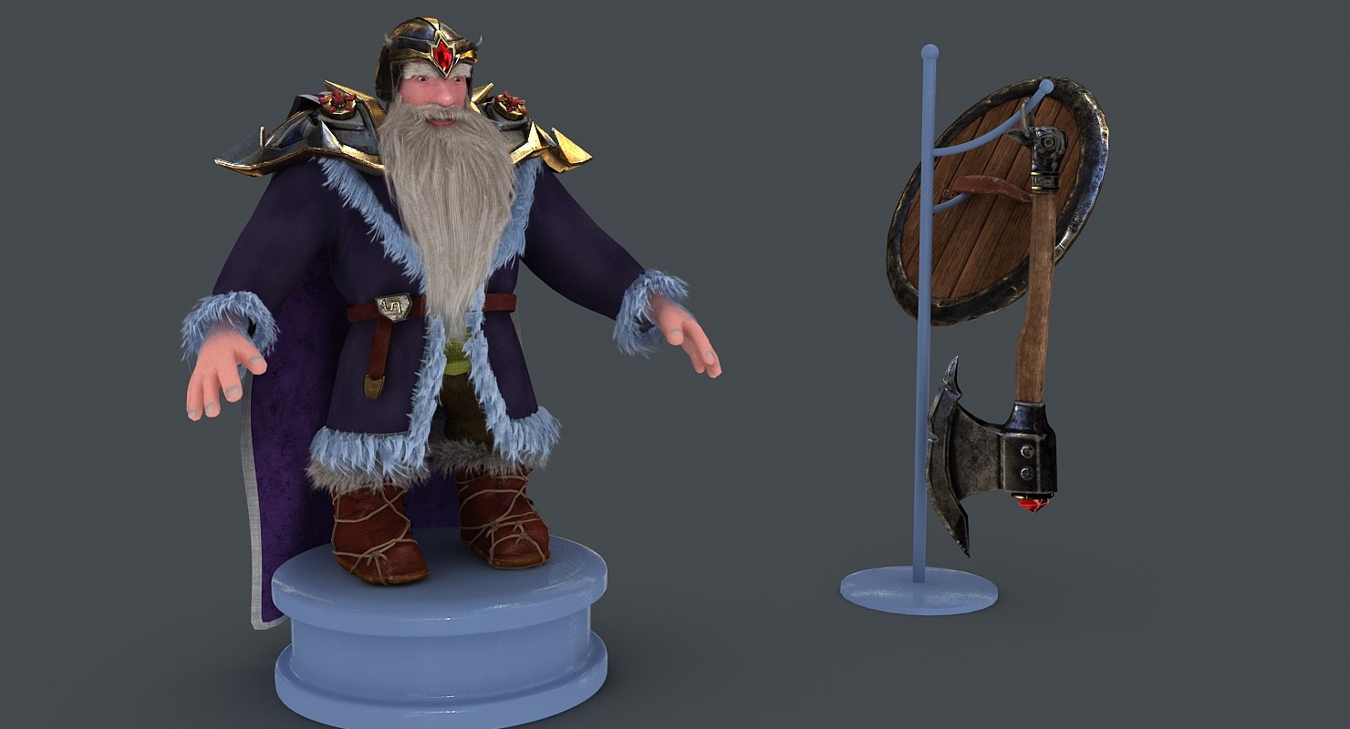 Dwarf shield axe 3D TurboSquid 1442913