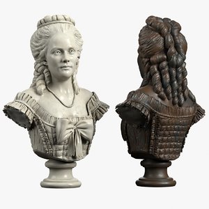 bust baroque 3D
