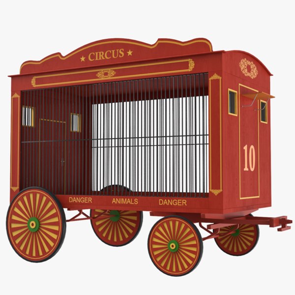 3D traveling circus wagon