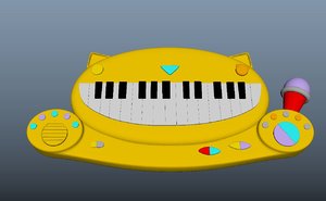 musical toy piano 3D