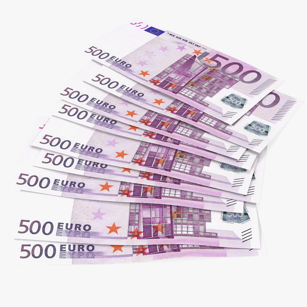 Papierowe Banknoty W Pakiecie Euro 500 Model 3d Turbosquid 1443428