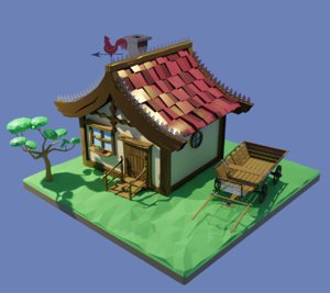 3D fantasy house model