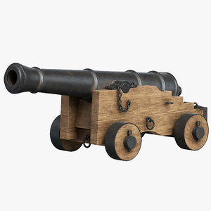 cannon artillery naval 3d model