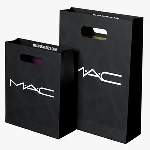 mac cosmetics shopping bags 3D model