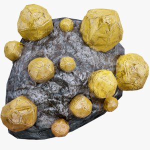 realistic crystal ore 3D model