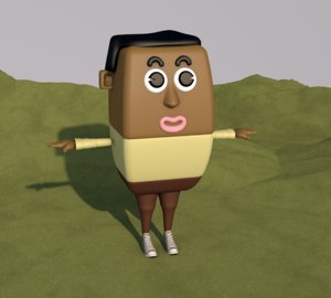 cartoon man male animation character 3D model