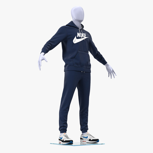 nike sportswear blue suit 3D model