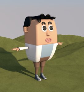 3D man cartoon