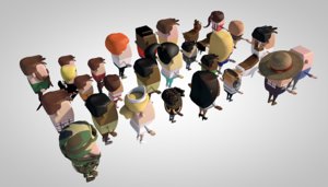 3D Crowd Models | TurboSquid