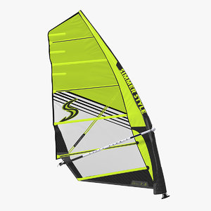 3D windsurf mast sail boom
