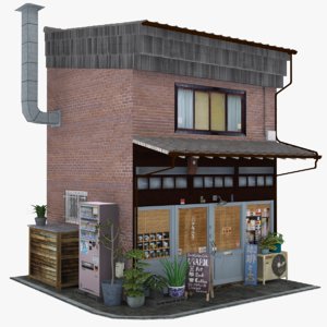 3D old cafe model