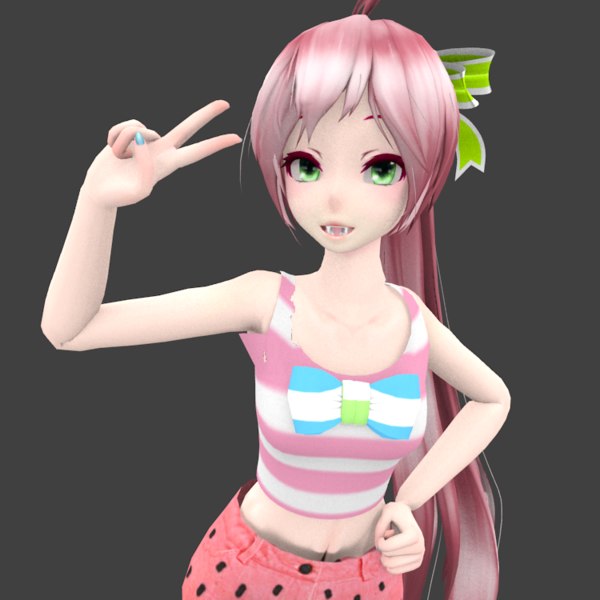 watermelon girl 3D model