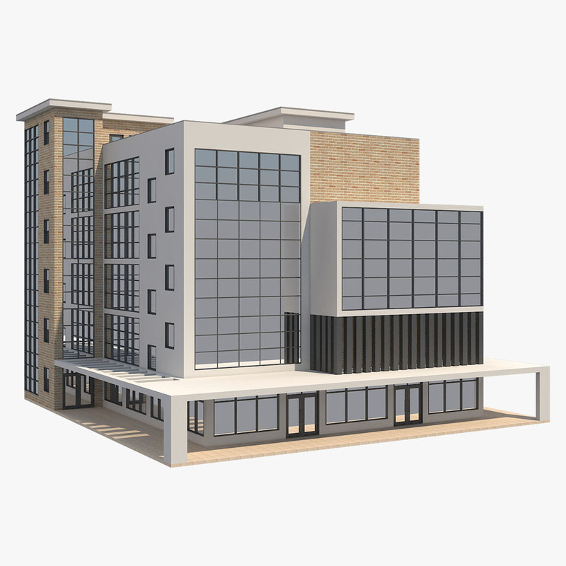 3d office building