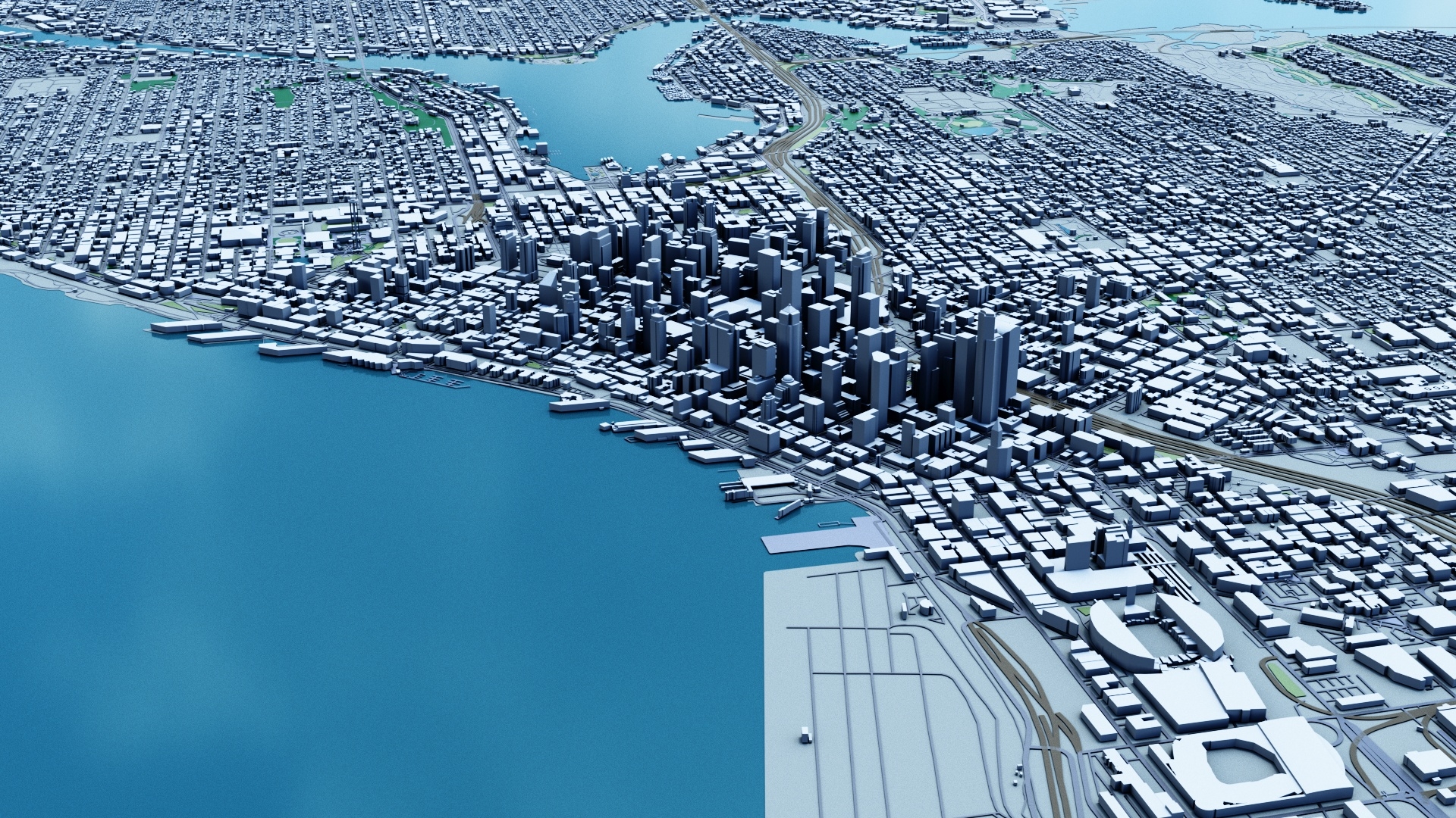 3D model seattle terrain city TurboSquid 1444146