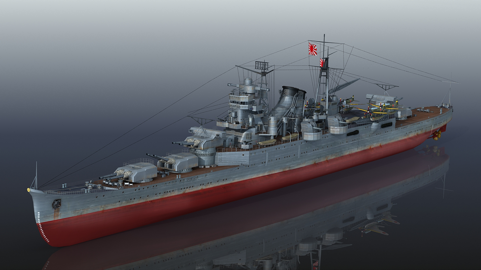 Japanese cruiser kumano 3D model TurboSquid 1442682