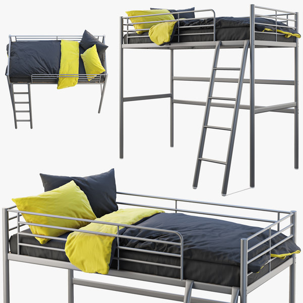 Ikea Svarta Loft Bed 3d Model, What Is The Weight Limit On Ikea Loft Bed