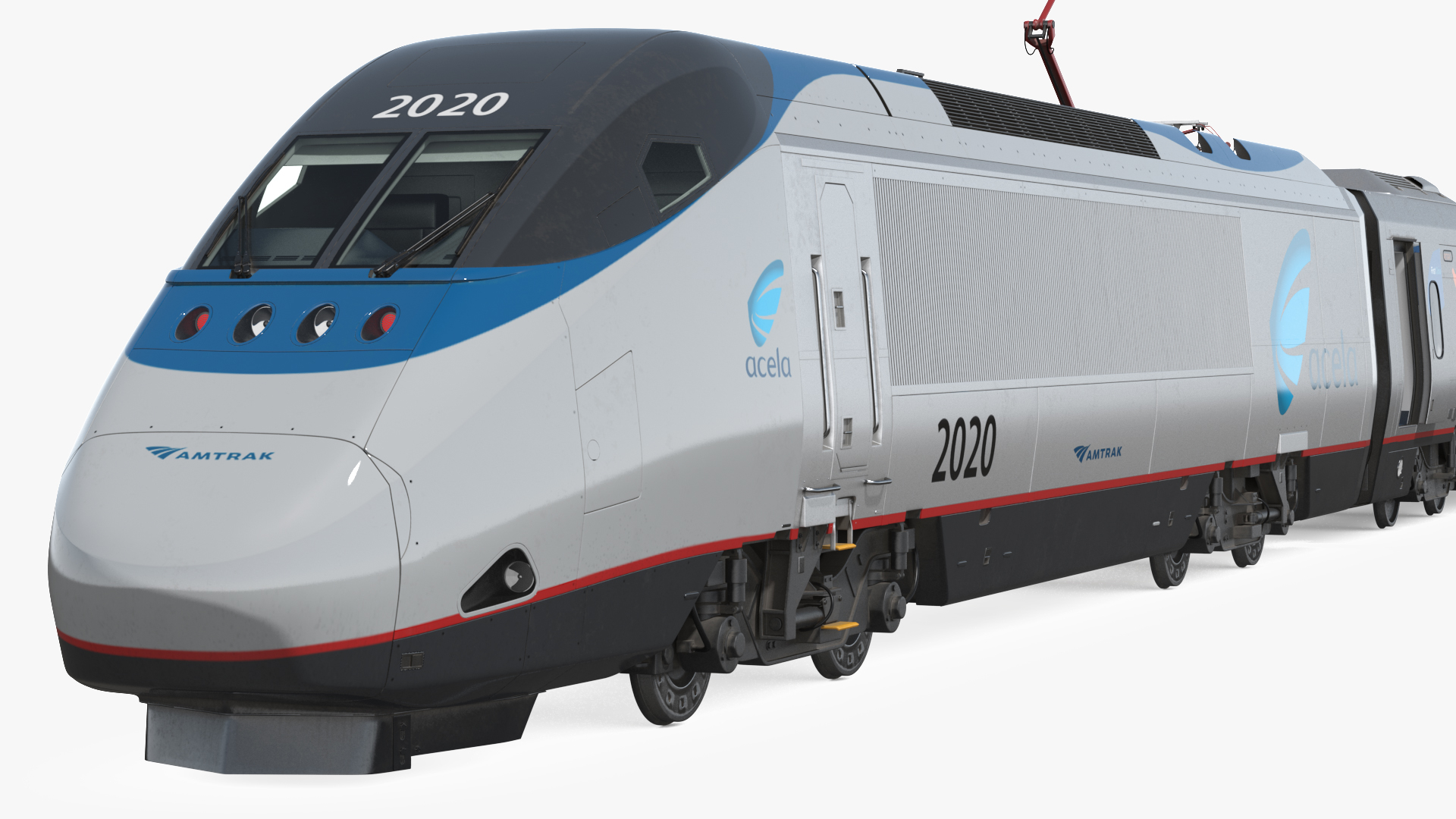 amtrak acela特快列车索具3d模型