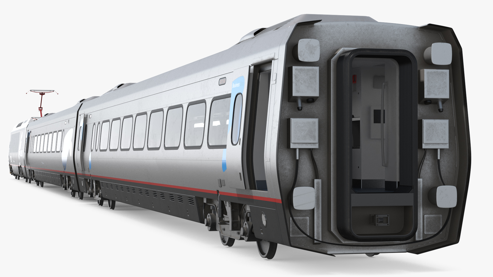 amtrak acela特快列车索具3d模型