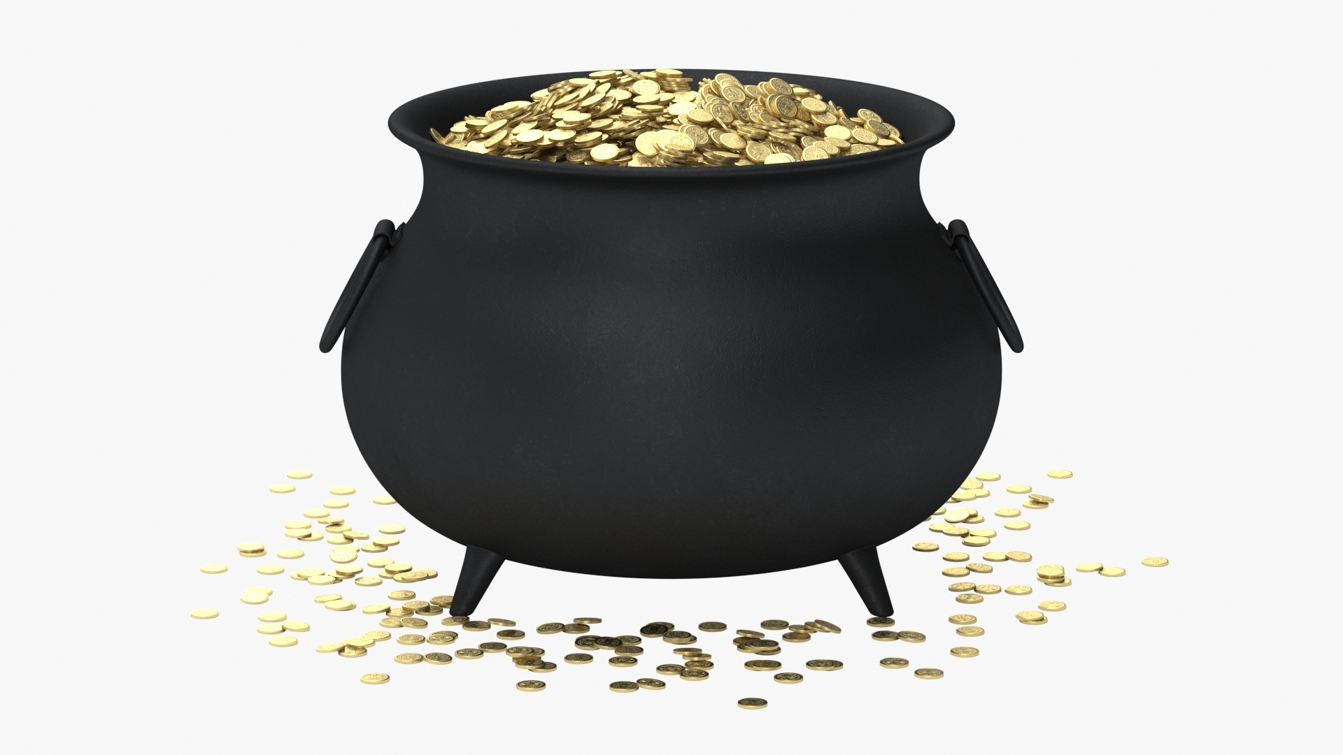 3d Model Of Cauldron Gold Coins