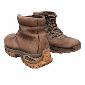 3D model boot low-poly woodland