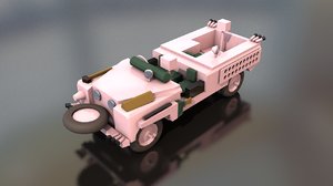 3D land rover pink panther