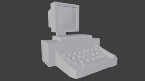 typewriter 3D model