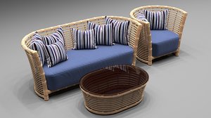 bamboo chair 3D