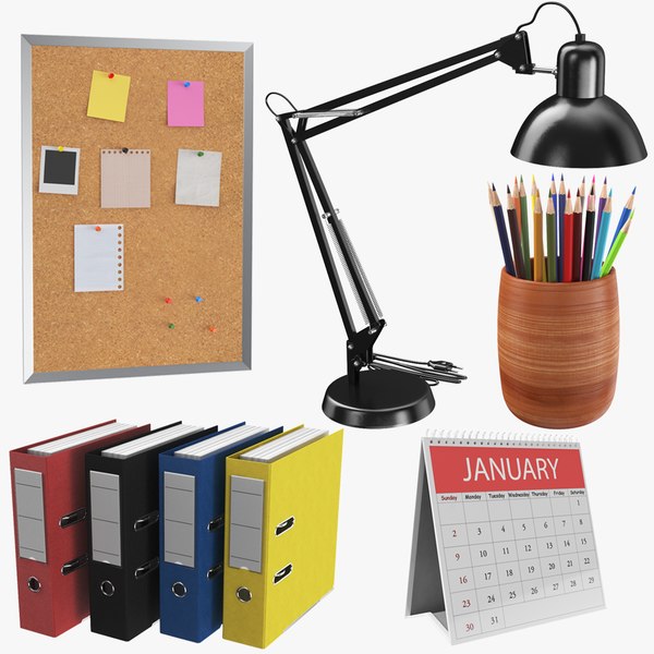 3D model real office supplies