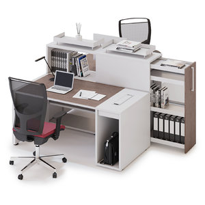 3D model office workspace las