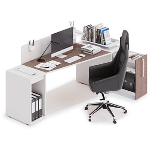 3D office workspace las