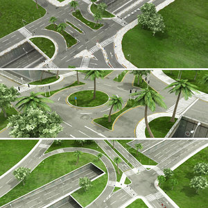 intersection lights 3D model