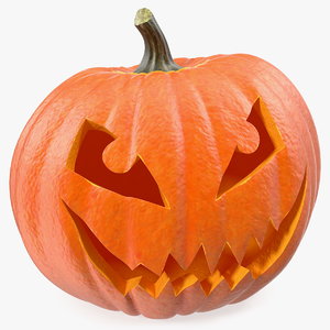 3D halloween pumpkin smiley