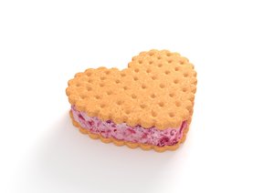 cherry ice cream sandwich 3D model