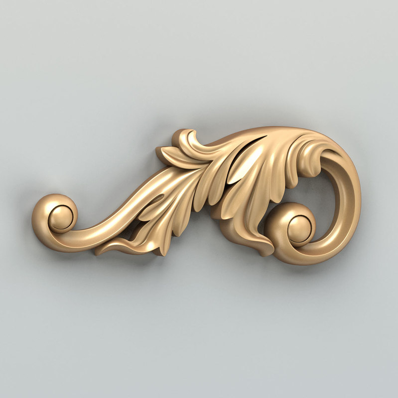 3D carved corner decor model - TurboSquid 1445001